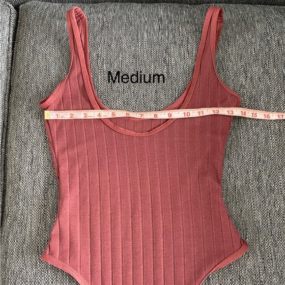 Pink Burgundy bodysuit ribbed small medium NWT - Picture 12 of 14